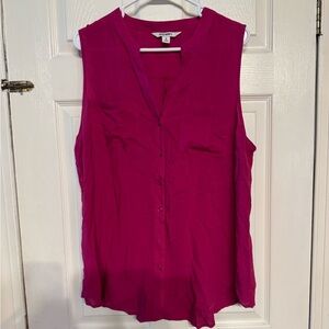 Old Navy Sleeveless Fuchsia Blouse